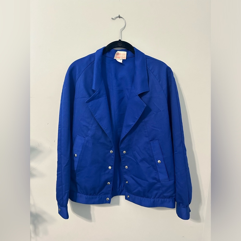 Vintage royal blue bomber